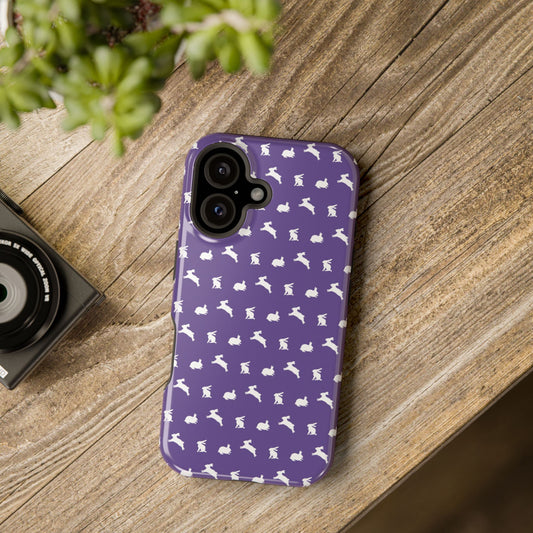 Playing Bunnies Magnetic Phone Case (Vibrant Purple)