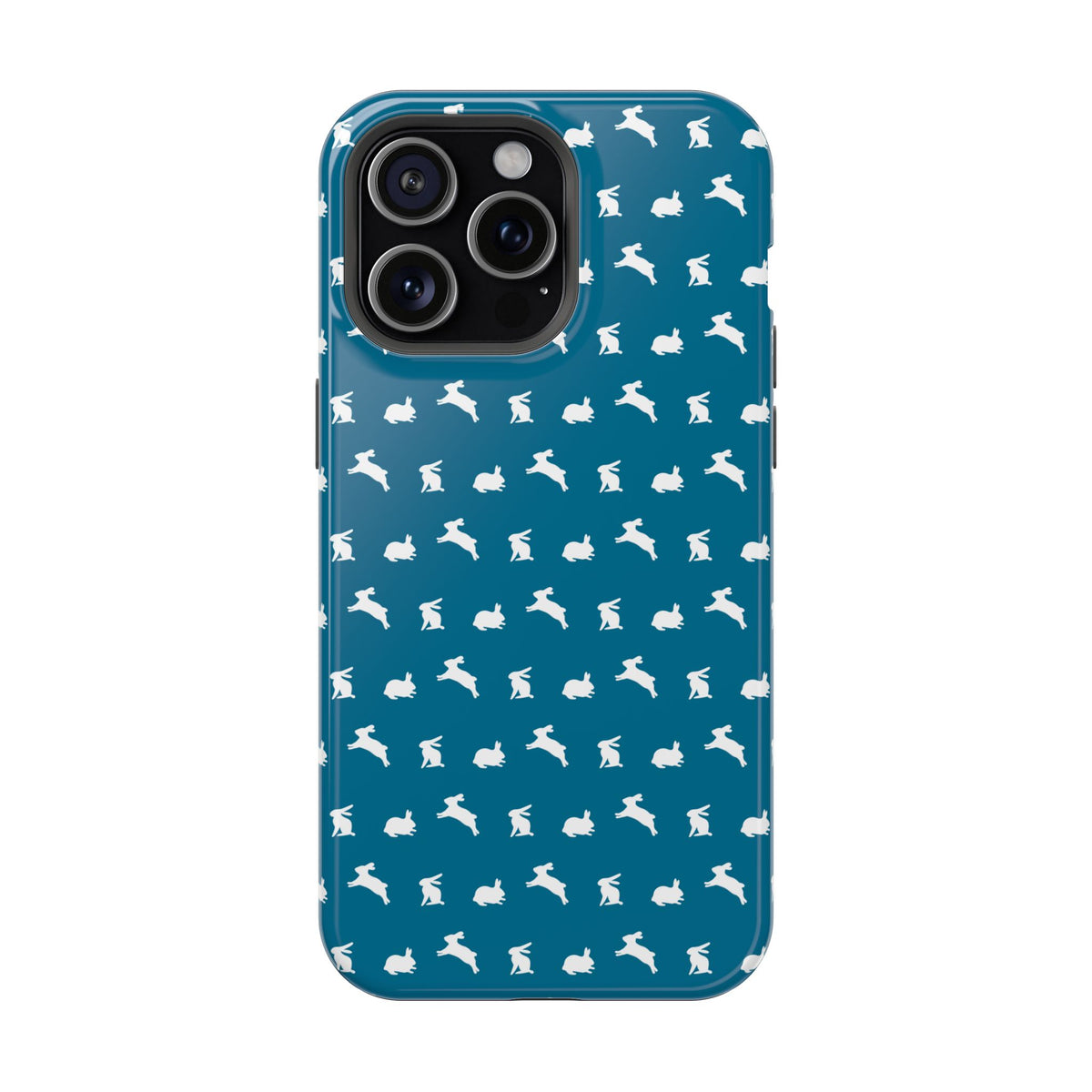 Playing Bunnies Magnetic Phone Case (Vibrant Blue)