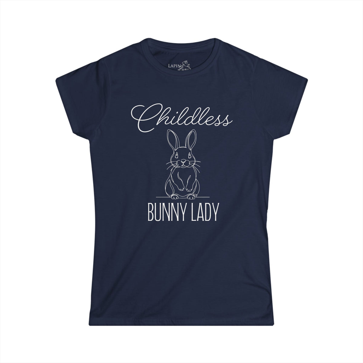 Childless Bunny Lady Women's Fitted Tee