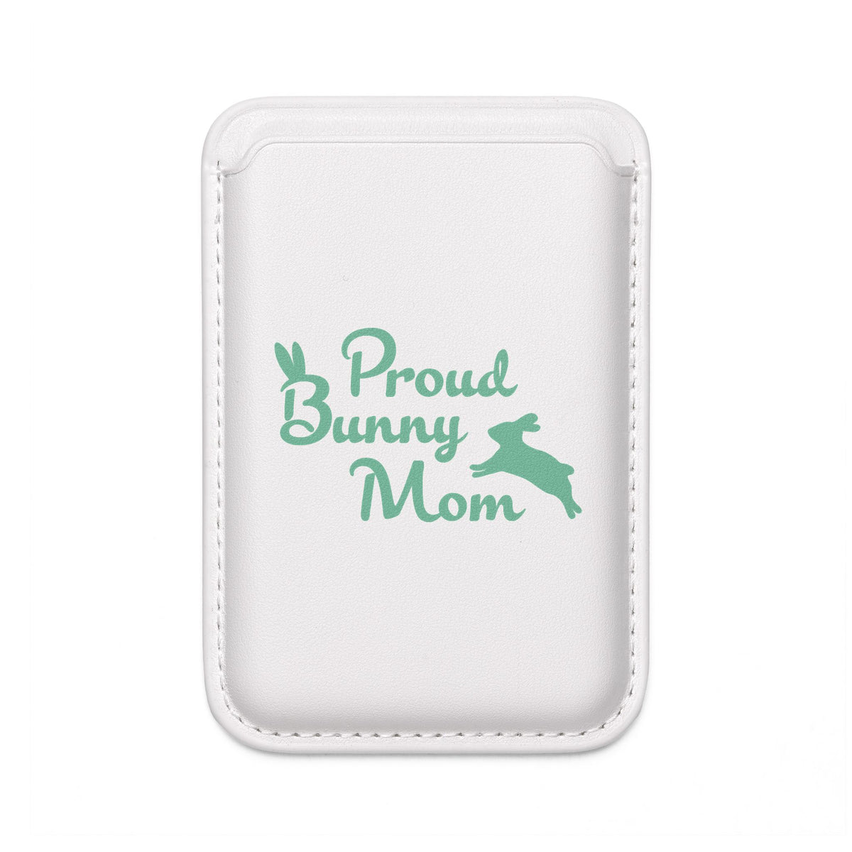 Proud Bunny Mom Magnetic Phone Wallet (Green)