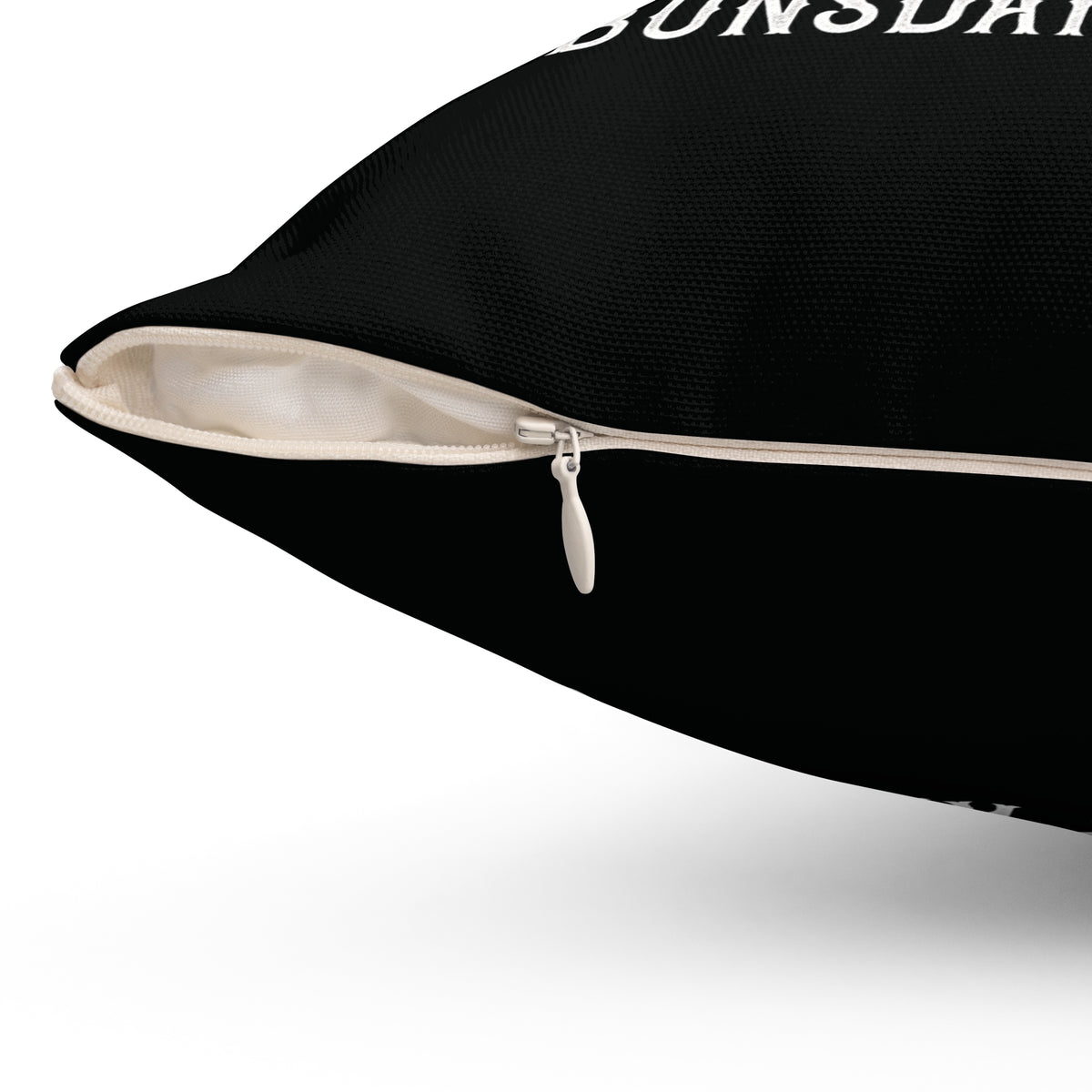 Bunsday Addams 16" x 16" Throw Pillow (Black)