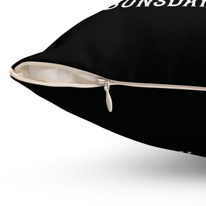 Bunsday Addams 16" x 16" Throw Pillow (Black)