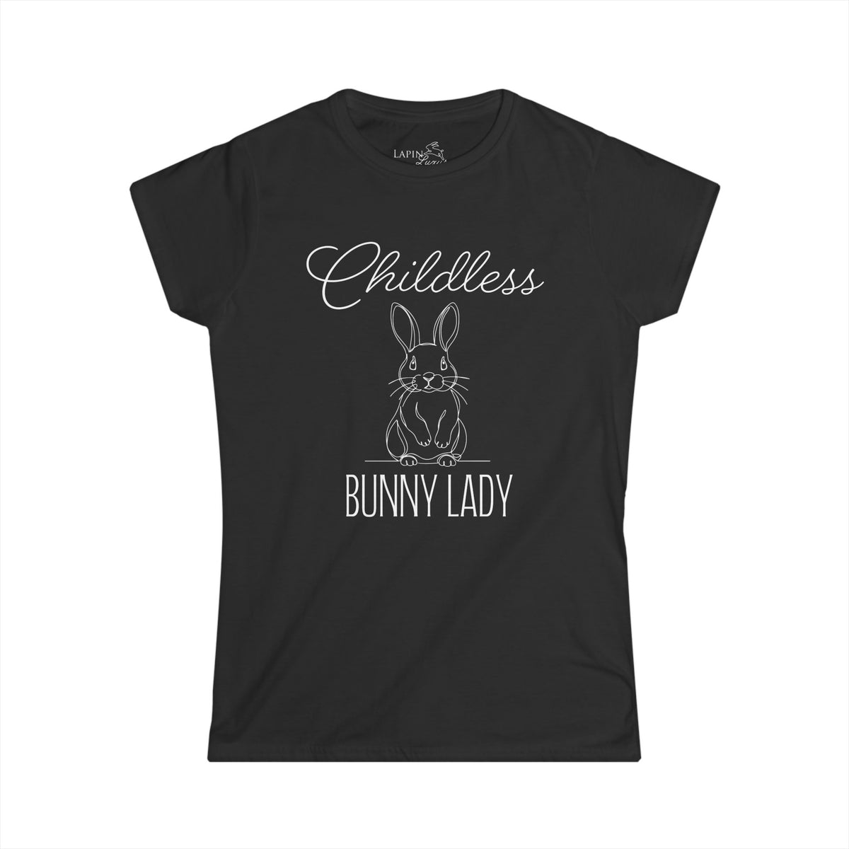 Childless Bunny Lady Women's Fitted Tee