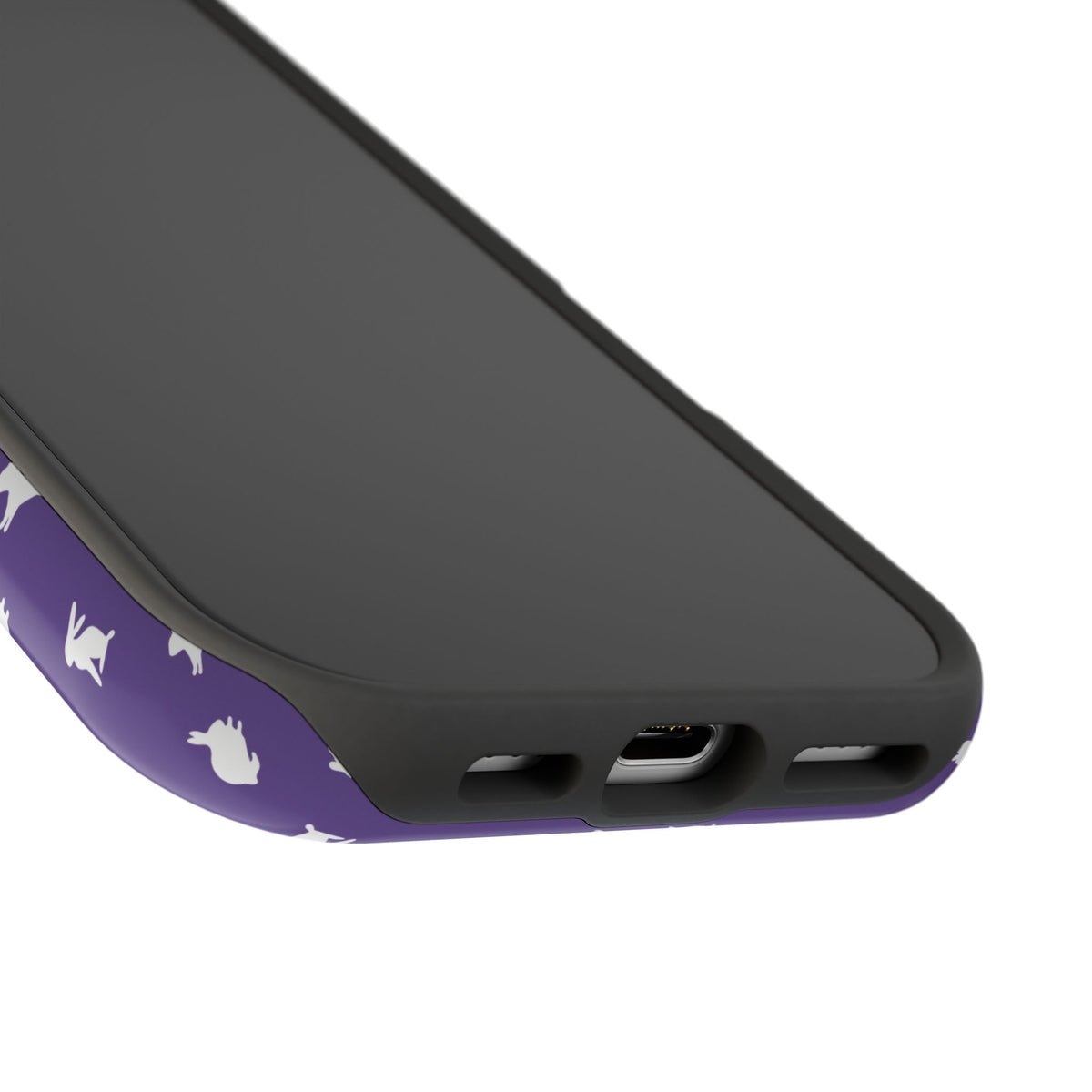 Playing Bunnies Magnetic Phone Case (Vibrant Purple)