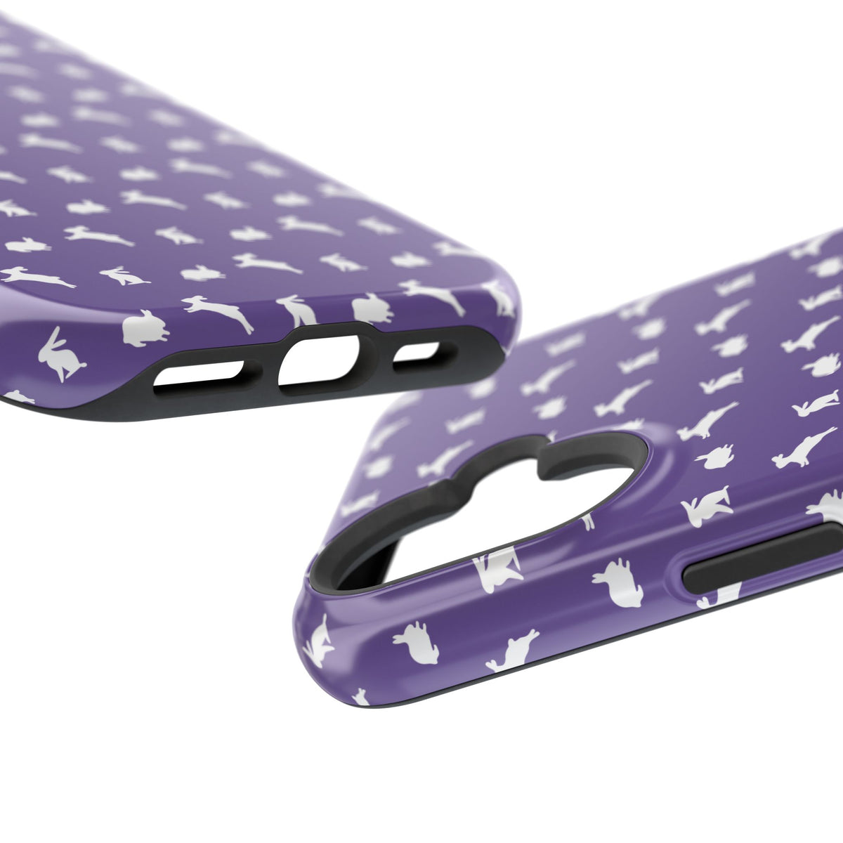 Playing Bunnies Magnetic Phone Case (Vibrant Purple)