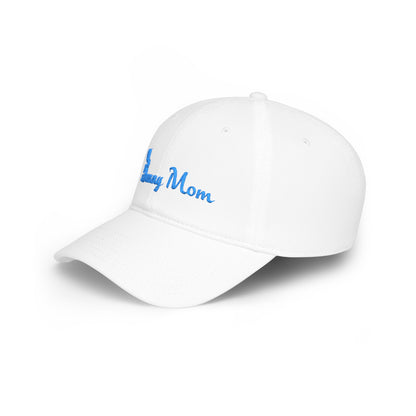 Embroidered Bunny Mom Baseball Cap, White/Blue