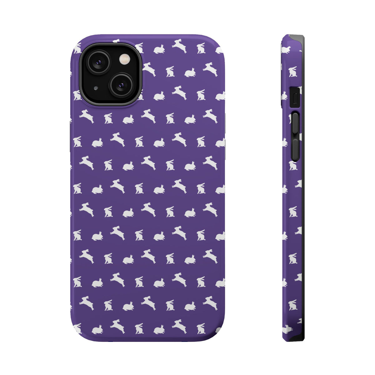 Playing Bunnies Magnetic Phone Case (Vibrant Purple)
