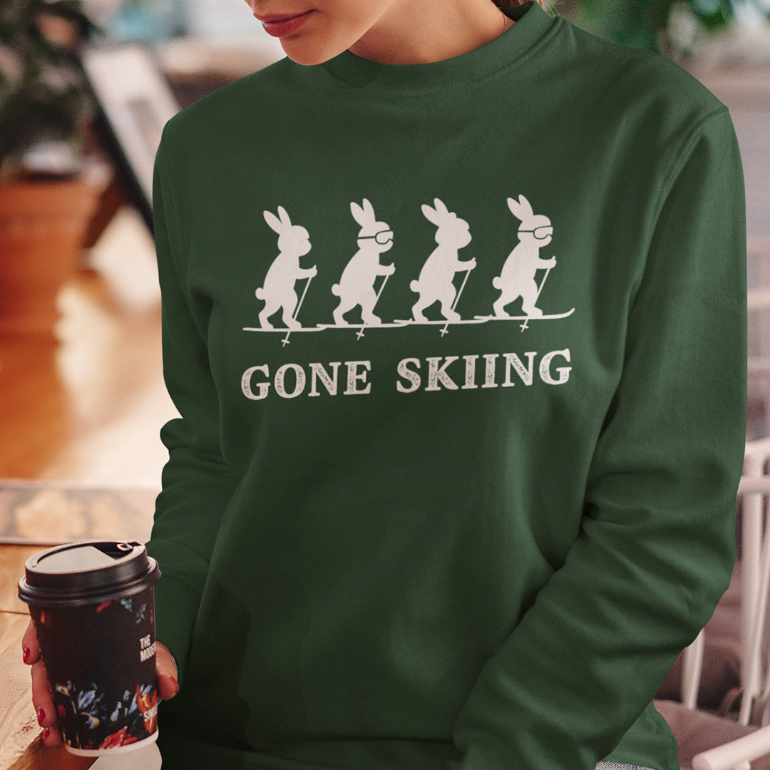 Bunnies Gone Skiing Crewneck Sweatshirt