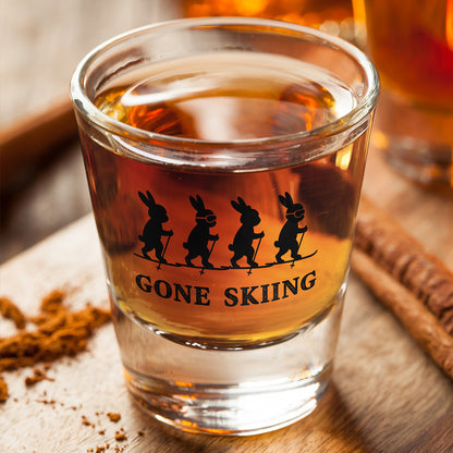 Gone Skiing 1.5oz Shot Glass