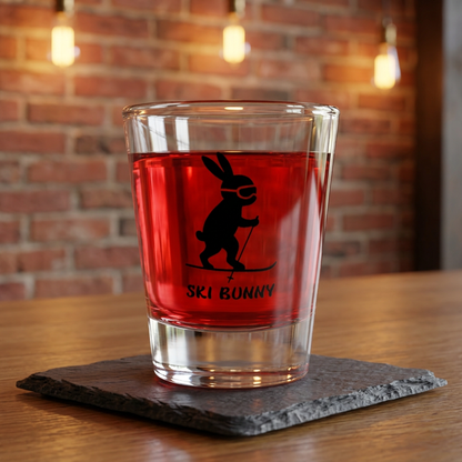 Ski Bunny 1.5oz Shot Glass