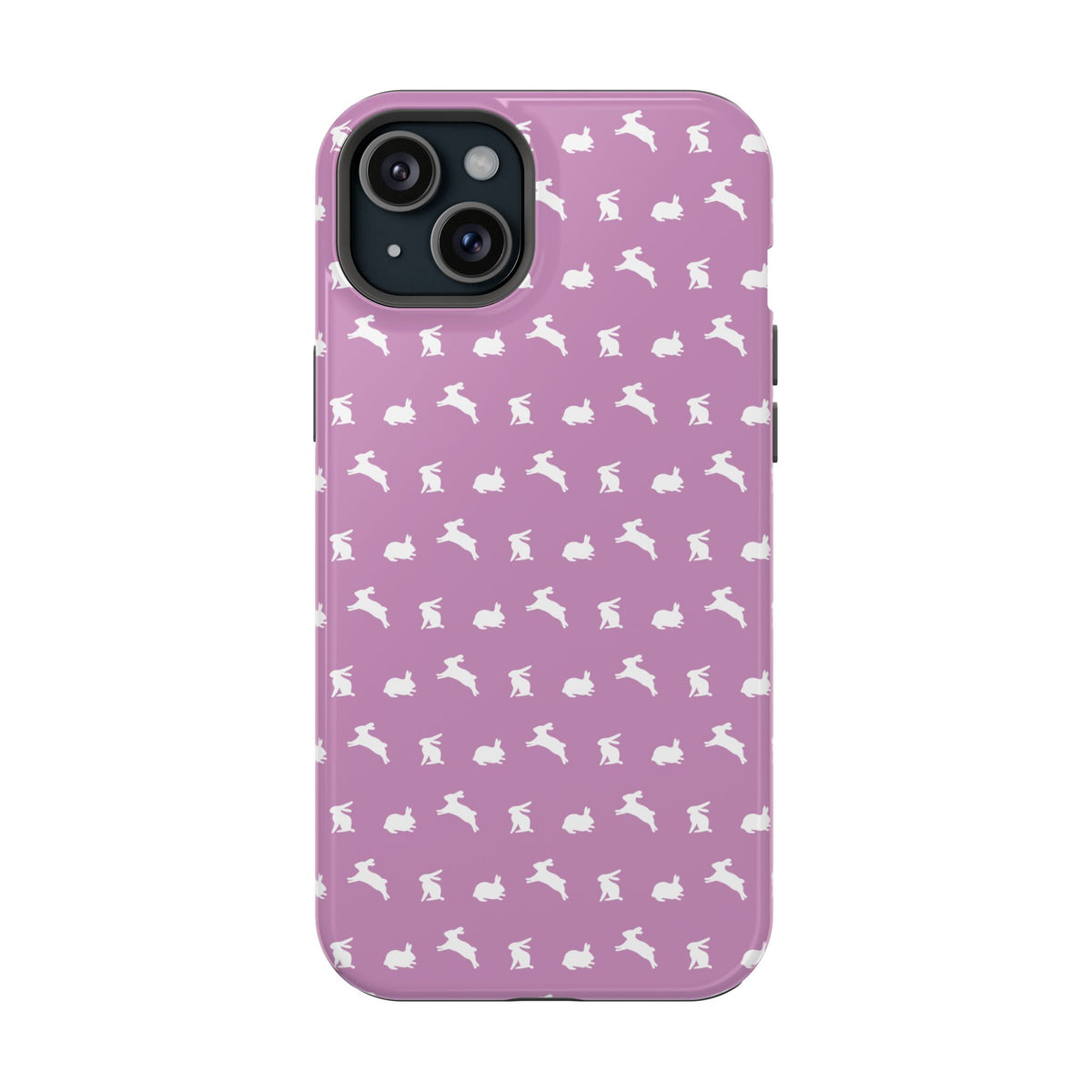 Playing Bunnies Magnetic Phone Case (Vibrant Pink)