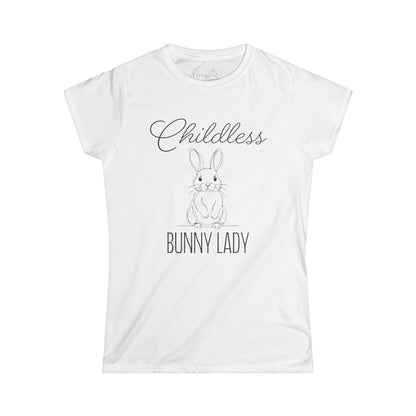 Childless Bunny Lady Women's Fitted Tee