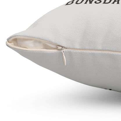 Bunsday Addams 16" x 16" Throw Pillow (Gray)