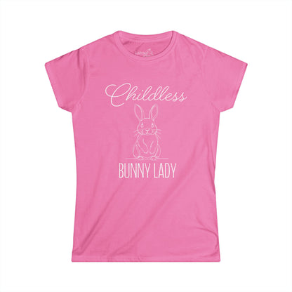 Childless Bunny Lady Women's Fitted Tee