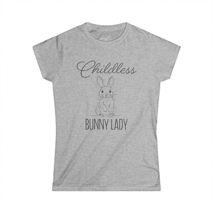Childless Bunny Lady Women's Fitted Tee